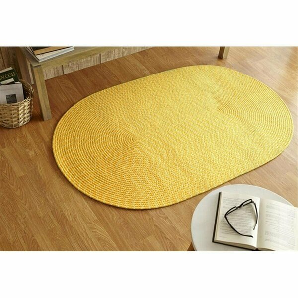 Sun Splash Braided Rug, Yellow - 5 in., Better Trends, Mfr#: BRSSR58YE
